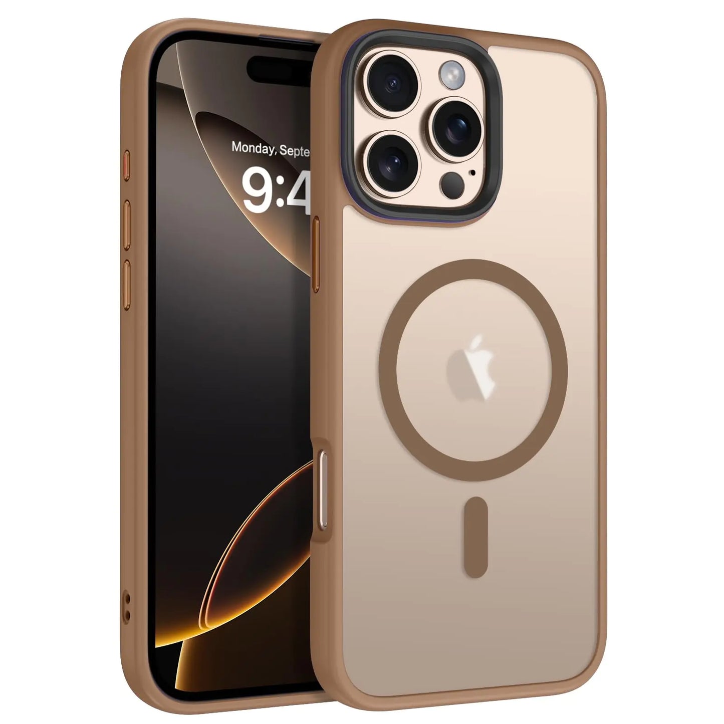 BENTOBEN Magnetic for iPhone 16 Pro Max Case [Compatible with Magsafe] Translucent Matte Phone Case iPhone 16 Pro Max Slim Thin Shockproof Women Men Protective Cover for 16 Pro Max Desert Titanium